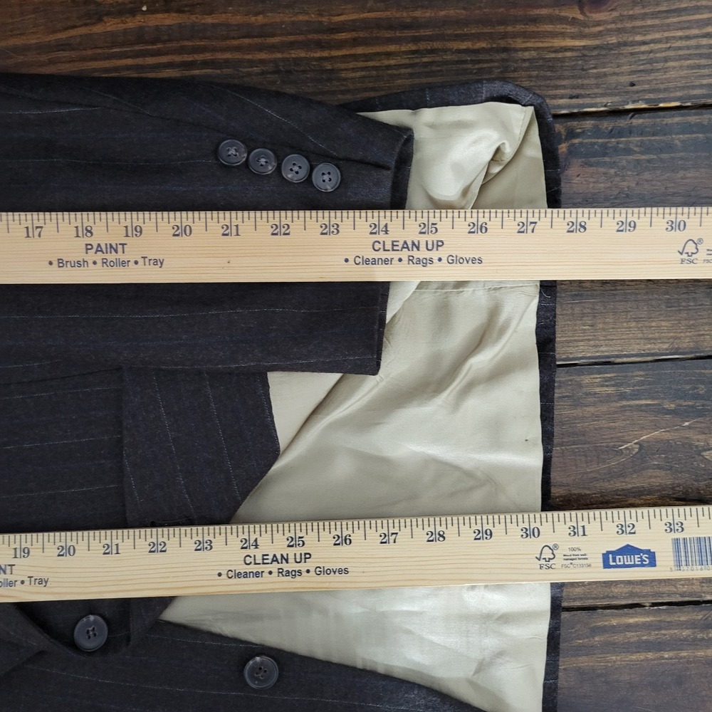 VTG Nino Cerruti Men's Sport Coat Blazer Two Button Flannel Brown Striped 40R - Picture 5 of 12